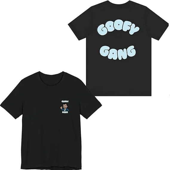 

Футболка с логотипом Morgan Jay Merch Goofy Gang, мужская и женская рубашка с коротким рукавом, повседневная футболка с рисунком