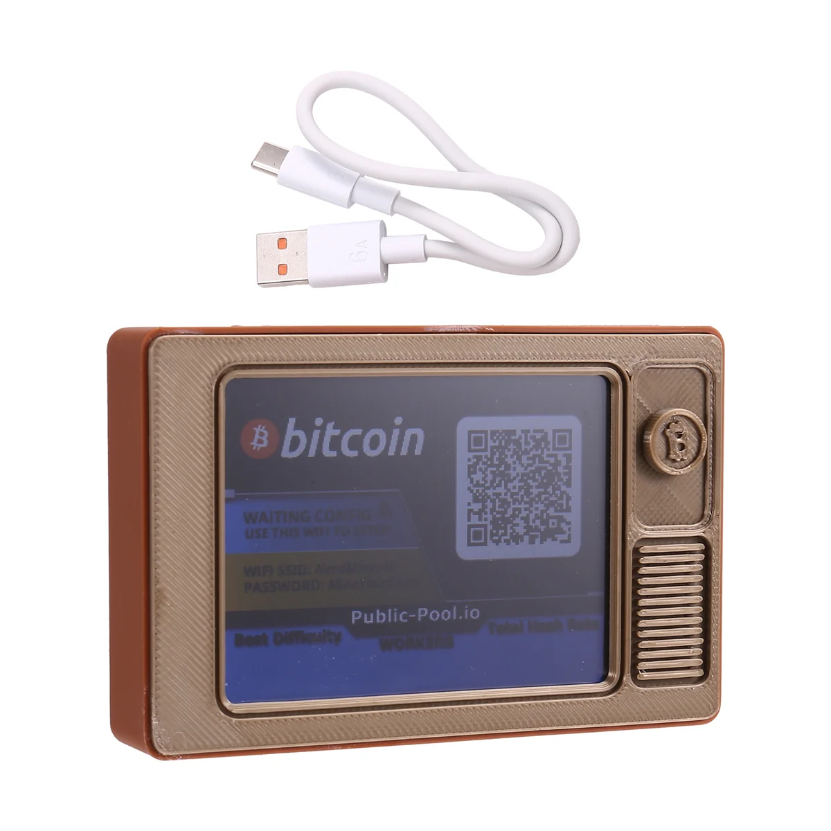 Mineiro N22R_Nerdminer V2 com taxa de hash de display LCD 76KH/S