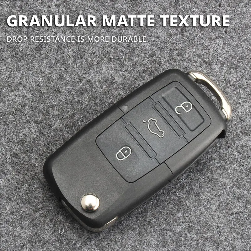 Car Remote Control Flip Keychain Shell With 3 Buttons Suitable For Volkswagen B5 Blade Less Key Box Cover