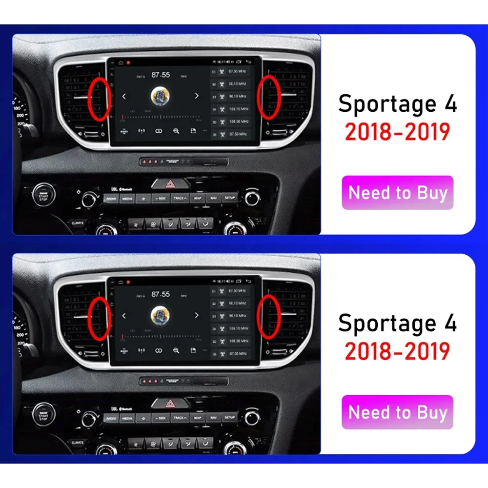 Car Android Radio For Kia Sportage 4 QL KX5 2016 -2023 Multimedia Car Monitor Screen Vehicle Navigation 7862CPU Stereo Radio