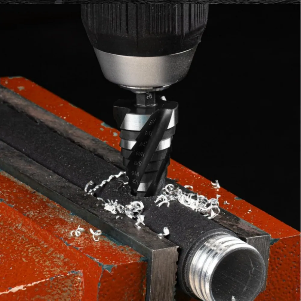 1/5PCS Nitriding Step Drill Bit Set High Carbon Steel Industrial-Drill Perforator Hole Cutter Tool For Home Improvement Tasks