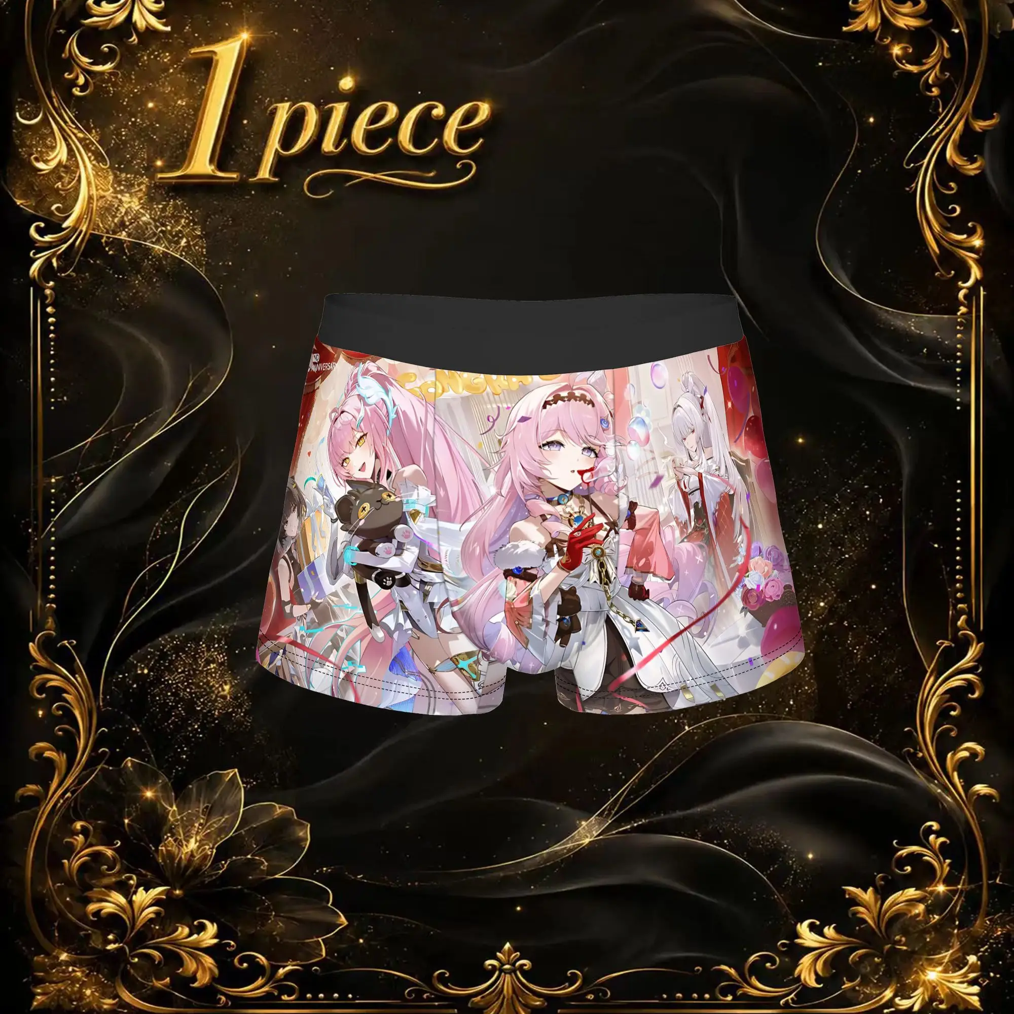 Popular Anime Game Theme Of Romance Girls boxers  adults 18 plus Underpants Homme Panties Men's Underwear Comfortable Shorts