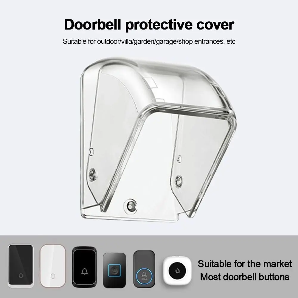 

Plastic Ring Doorbell Cover Waterproof Transparent Wireless Doorbell Cover Multipurpose Rainproof Case Outdoor Doorbell Box