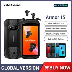 Ulefone Armor 15 Rugged Phone 6GB+128GB Smartphone Android 12 5.45