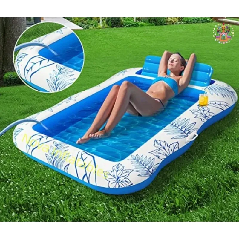 

Inflatable Adult Pool Lounger Float Large Beach Sun Tanning Floats Raft Blow up Suntan Floating Swimming Mattress