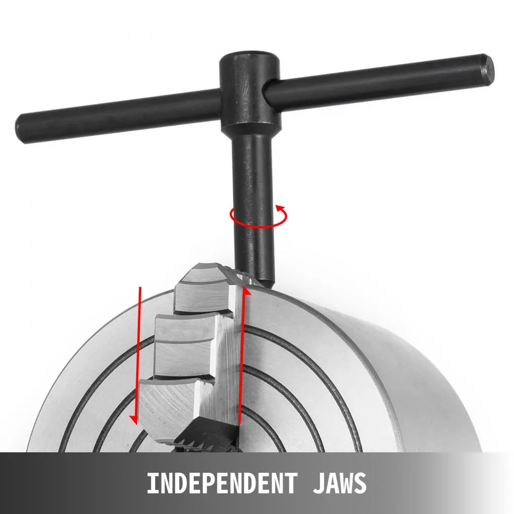 K72-160 6Inch Reversible Jaw Front Mount Independent Chuck Scroll Metal Lathe Chuck Turning Machine Accessories