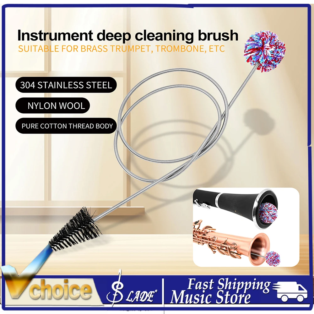 Cleaning Brush Instrument Inner Bore Brush 90cm Long Nylon Brush Instrument Clean Maintenance Brush Ideal for Clarinet Sax Oboe