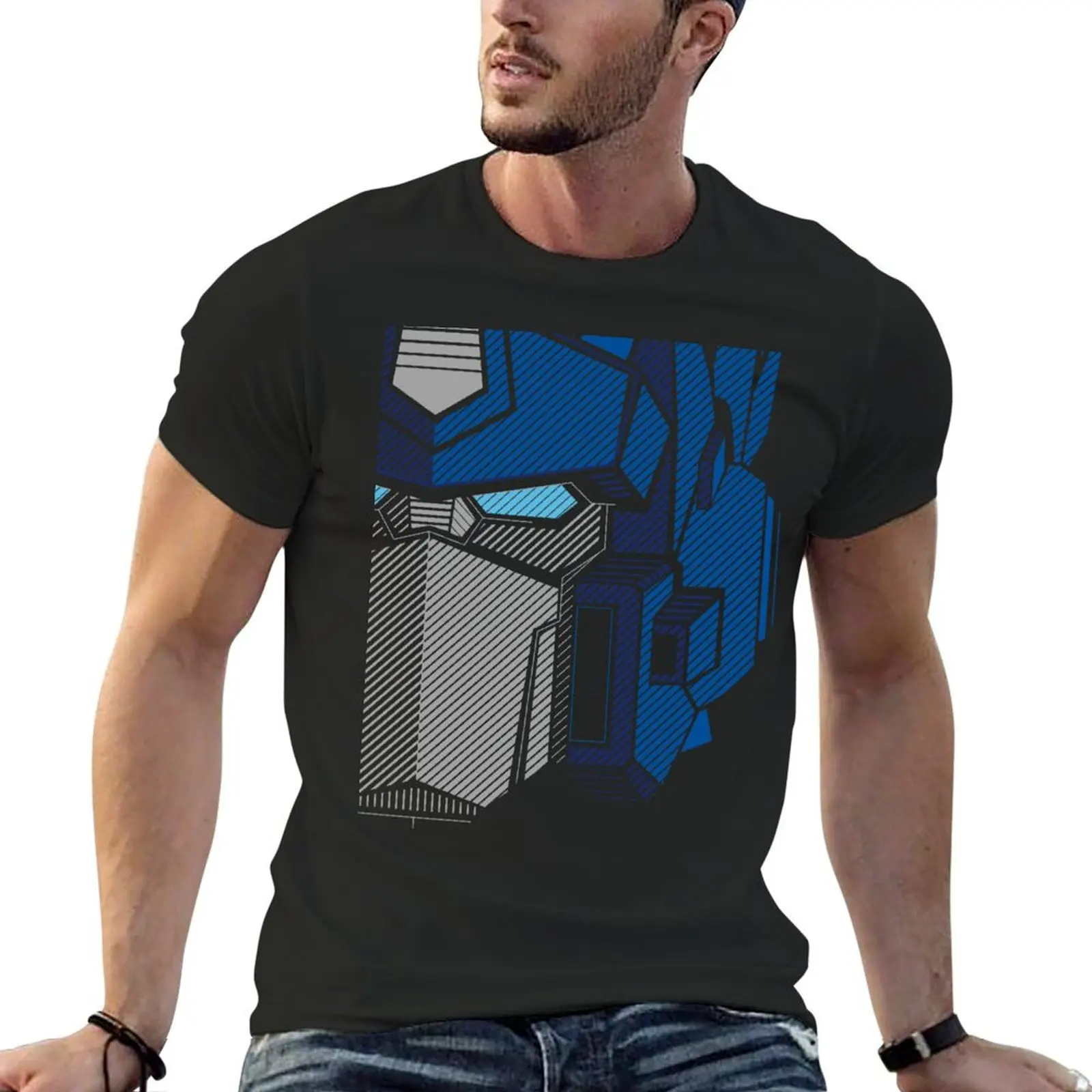 026 Optimus full T-Shirt vintage football t shirt blue lock designer shirts t shirts for men cotton