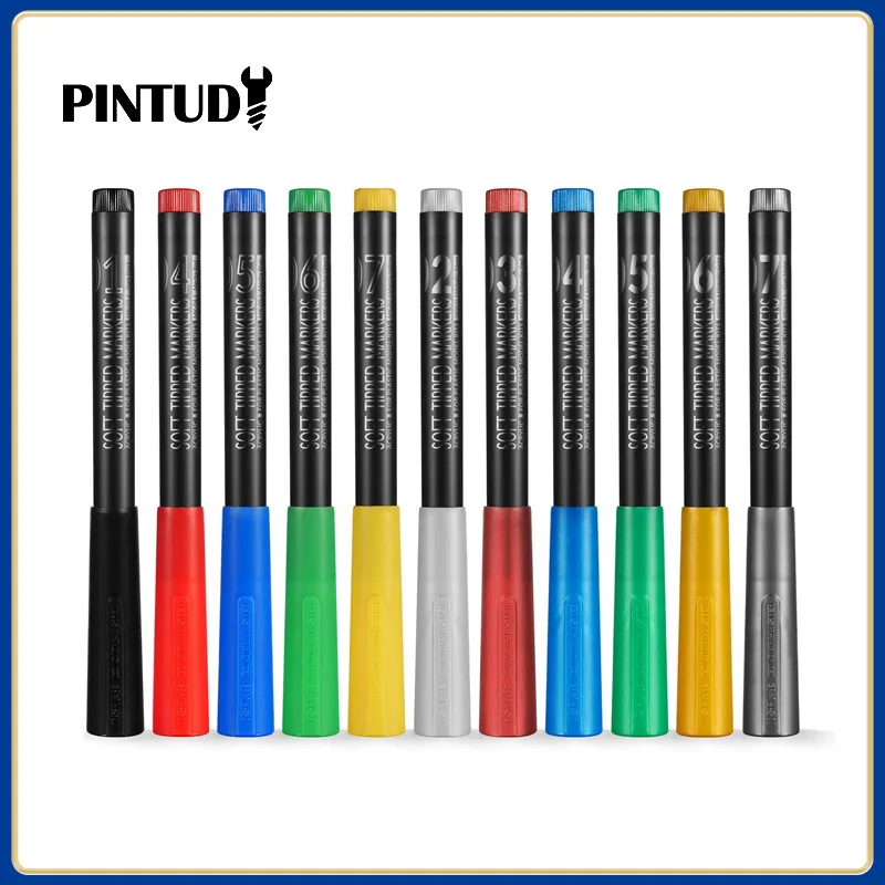 Imagem -01 - Dspiae-soft Tipped Markers Brush Pen Grupo Paint Tool Sets Vermelho Azul Verde Amarelo Preto Amarelo Cinza Ouro 11 Pcs Conjunto dspiae soft tipped markers brush pen grupo paint tool sets vermelho azul verde amarelo preto amarelo cinza ouro 11 pcs conjunto 01