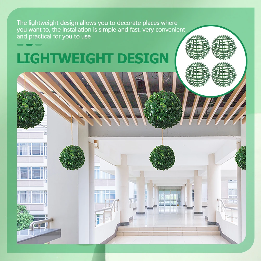 4 قطعة كرة زهرية رف البلاستيك تشكيلة زهور الرف Diy بها بنفسك باقة أصحاب خشب البقس الكرة دعم قفص حفل زفاف حديقة ديكور #4