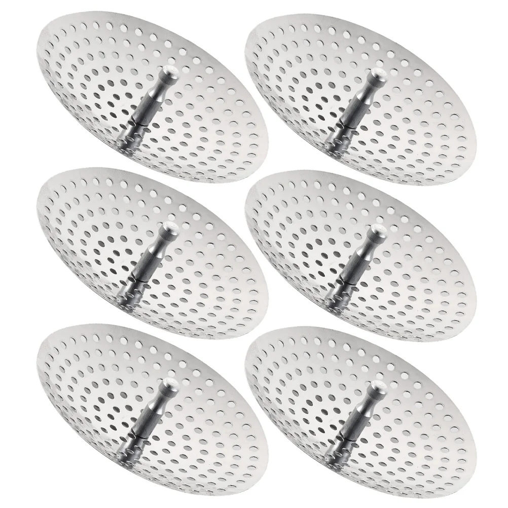 6 قطعة مصفاة حوض المطبخ الفولاذ المقاوم للصدأ استنزاف تصفية حواف ناعمة ل بالوعة القمامة مصفاة سلة المرشح المطبخ #4