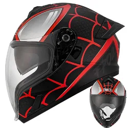 New Spider Motorcycle Helmet Full Face  Long Visor Racing Off-Road Helmet Double Lens Cascos Para Moto Capacete DOT Casco Moto