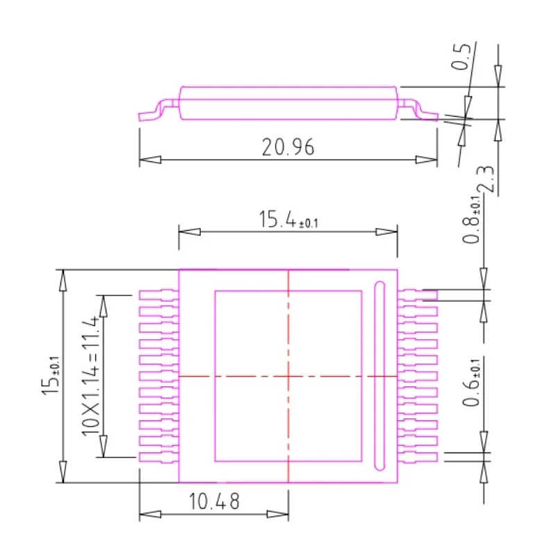 SOP22 Kelvin Aging Socket, High-Temperature for Interface Driver Chip, Audio Control Module, Vehicle Electronics, High Reliabili