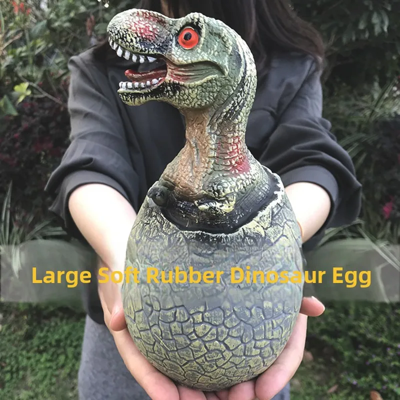 

Мягкая резиновая игрушка-яйцо с динозавром, реалистичная модель животного, набор раннозавров, подарок для мальчиков на Новый год, статичные фигурки для детей от 3 до 5 лет