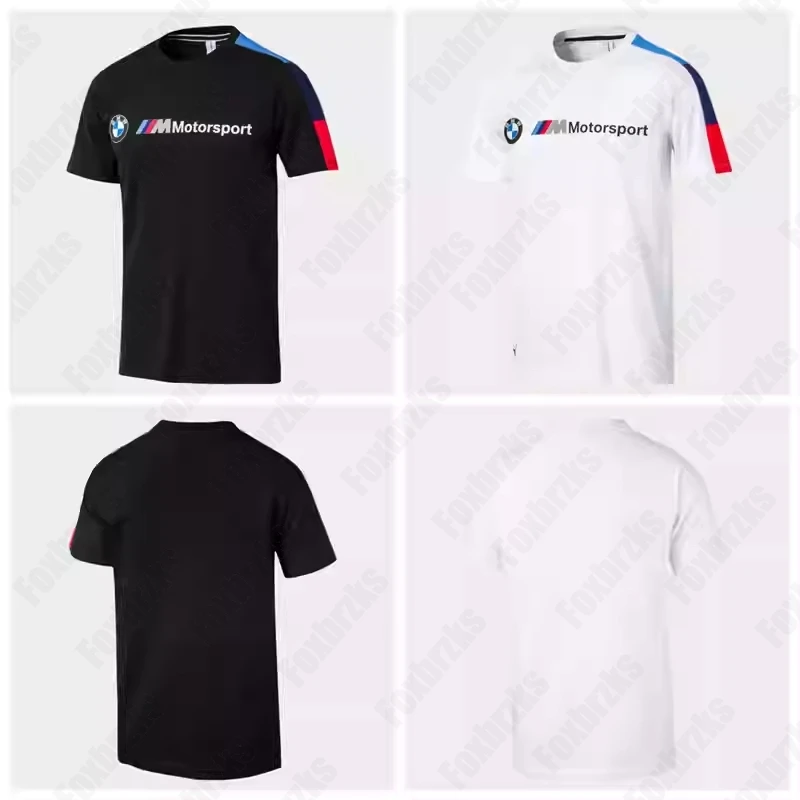 

2025 Style Comfortable Lightweight Round Neck Fashion Tops BMW Logo 3D Printed Motorcycle Riding Short Sleeves Sport T-shirts