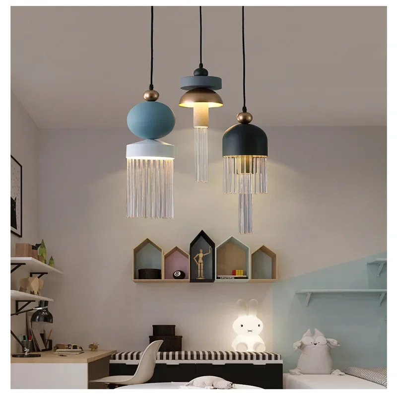 Imagem -02 - Sandyha-modern Led Pendant Lighting Glass Metal Shade Chandeliers Cozinha Dinning Room Home Decor Pendurado Lâmpada Design de Luxo