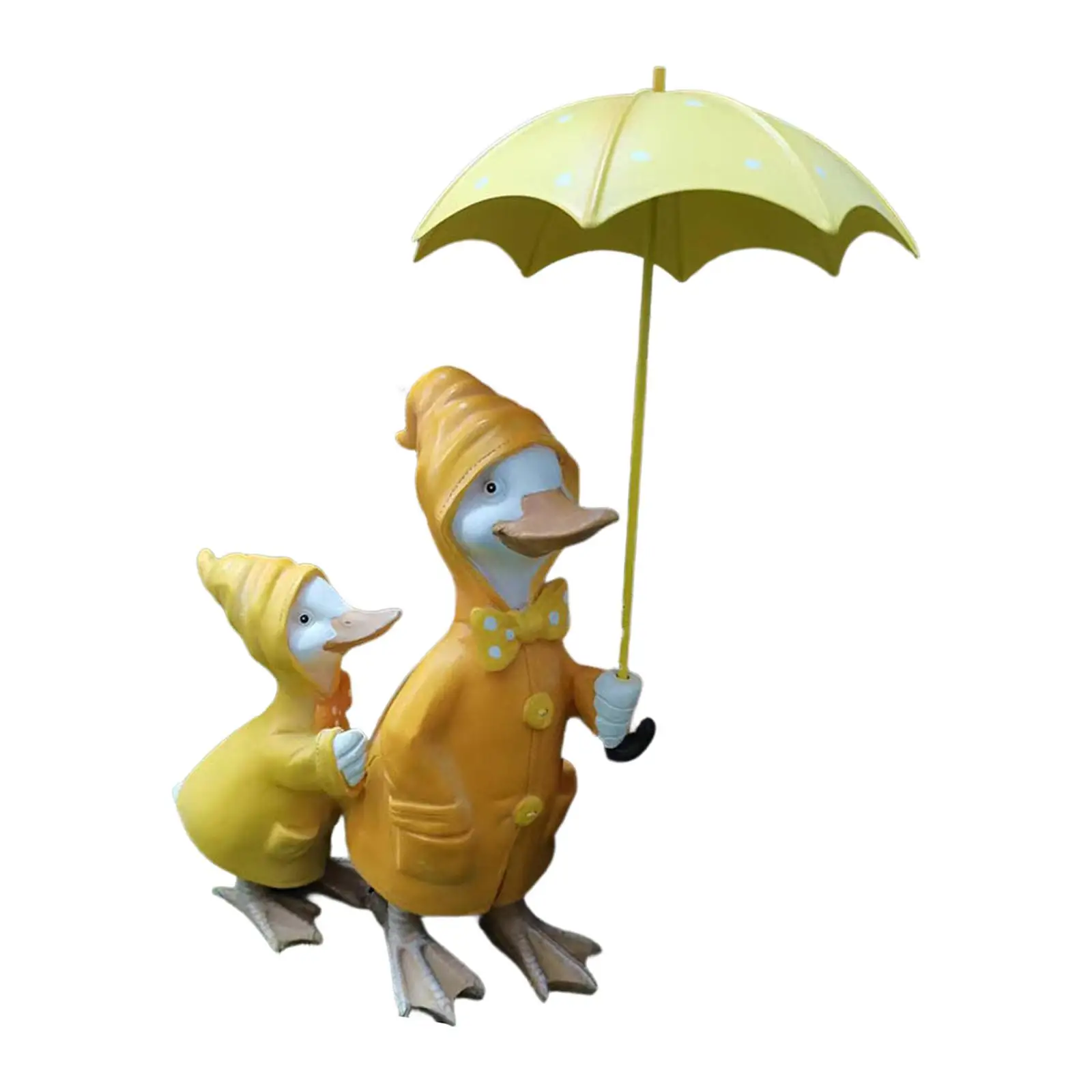 Outdoor Resin Duck Figurine Mother Child Garden Statue Decorative Lawn Ornament for Farmhouse Porch Display