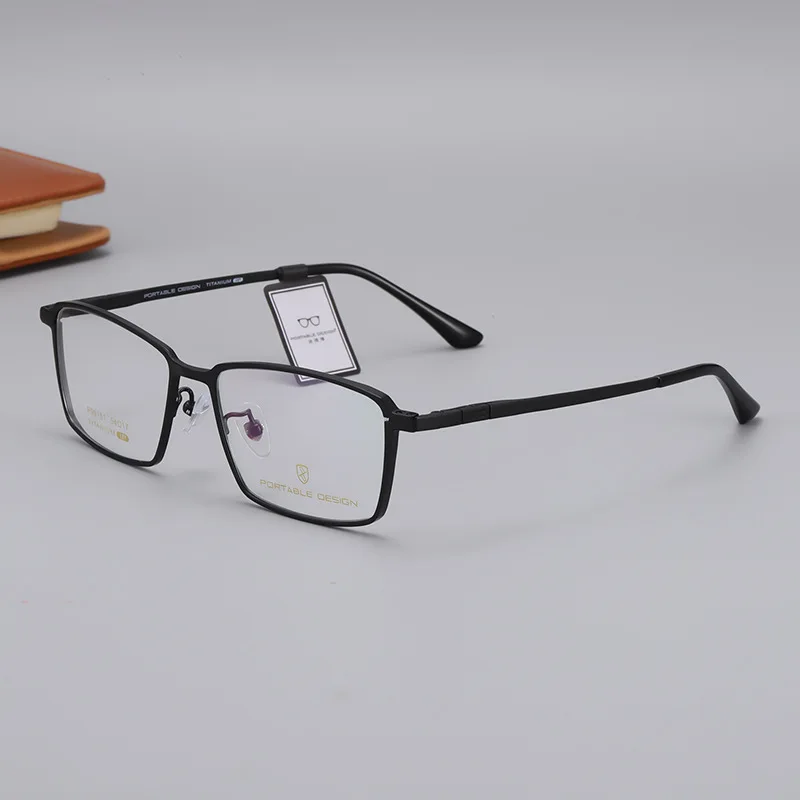 

Glasses Frame Handsome Titanium Plate Full Frame Texture Men's and Women's Glasses Full Frame Suitable for Big Face 99151