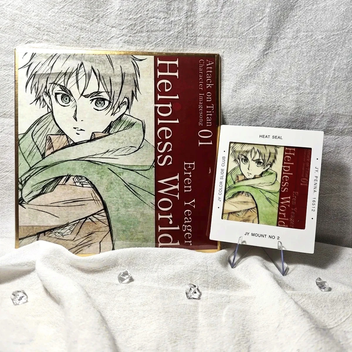 

Anime Armin Arlert Shingeki No Kyojin Levi Ackerman Eren Jaeger Mikasa·Ackerman Cosplay Cartoon Coloured Paper Transcard Gift
