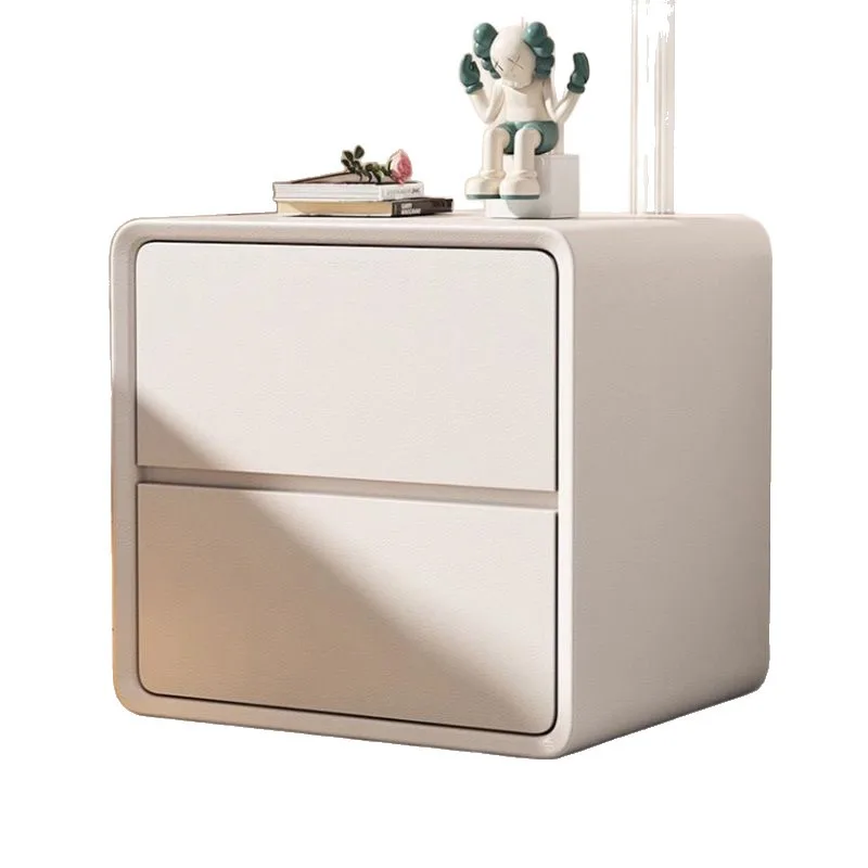 

All solid wood bedside table light luxury cream style bedroom chest free, installation living room
