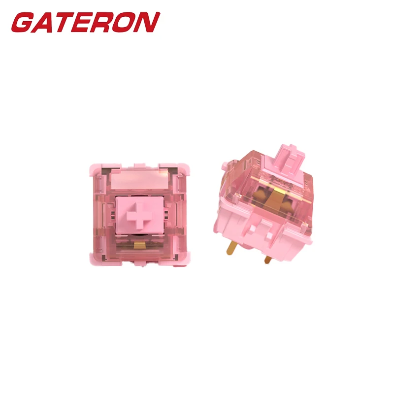 NEW GATERON Sakura Switch 5Pin 40g Linear Mechanical keyboard Switch Mahjong Sound HiFi Linear Keyboard Switches Gaming Switches
