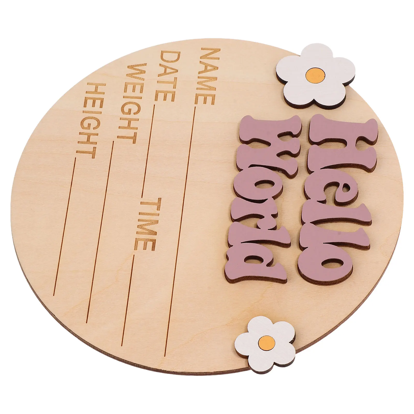 

Growth Listing Memorial Card Birth Announcement Newborn Sign Nursery Baby Name Signs Board for Wood