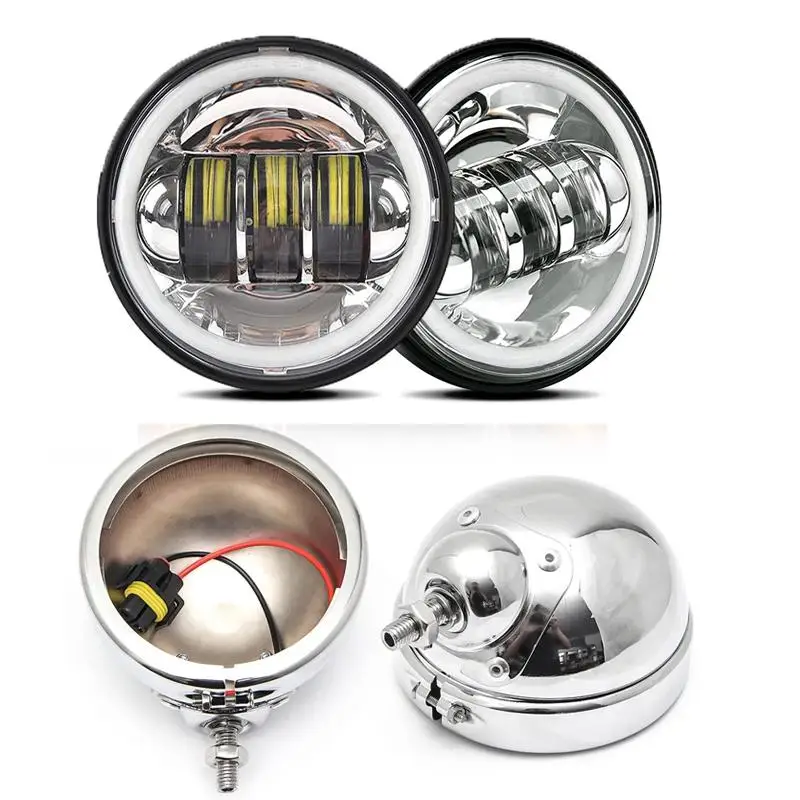 

2pcs Motorcycle Turn Signal LED Spotlight Fog Light Housing Bracket For Road King 1994-2013 Electra Street Glide FLHX 2014-2021