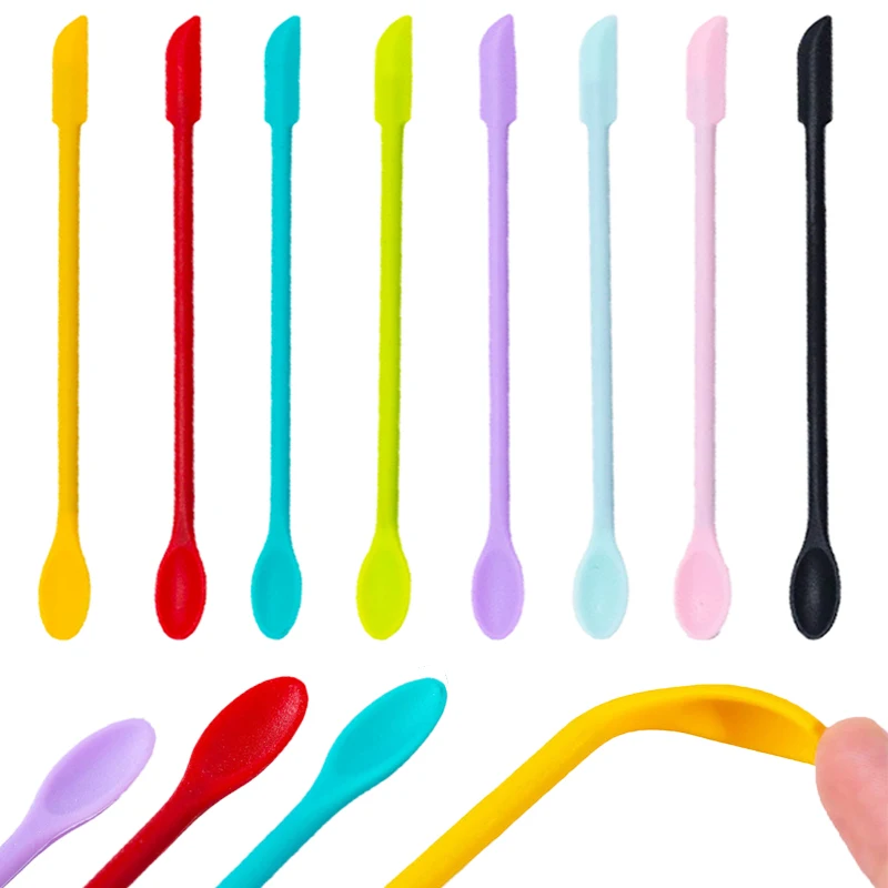 Silicone Stir Stick Soft Silicone Brush Stick Mini Silicone Scraper DIY Epoxy Resin Glue Liquid Stirring Tool Jewelry Making