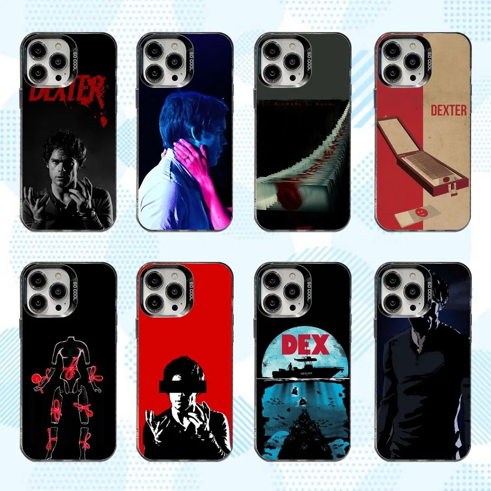 

D-Dexter M-Morgan Phone Case For iPhone 16,15,14,13,12,11,Mini,Pro,SE,MAX White Matte Shockproof Cover