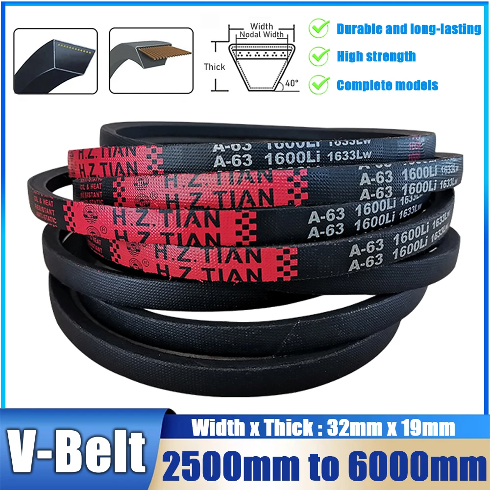 D Type Agricultural Machinery V-Belt Industrial Triangle Belt D2500/2550/2600/2650/2700/2750/2800~D6000 Transmission Drive Belt