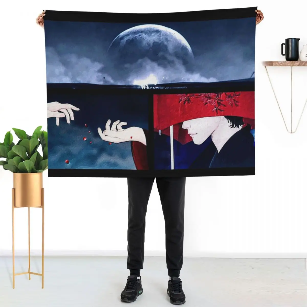 Tale of the Nine Tailed collage Throw Blanket Furrys Sleeping Bag Bed covers Blankets Sofas Of Decoration Weighted Blankets