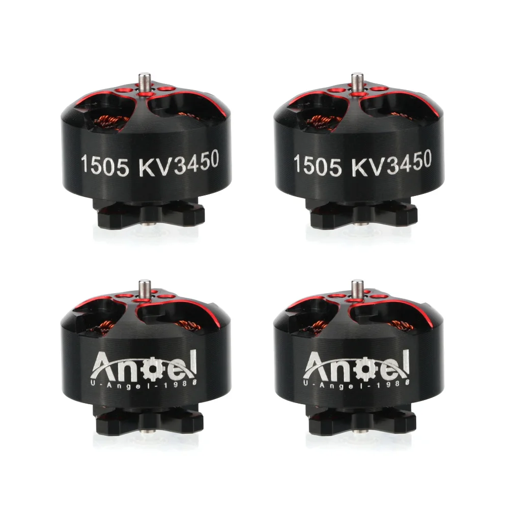 

4 шт. Бесколлекторные гоночные моторы Angel 1505 3450KV 3-6S для FPV-дронов дальнего радиуса действия, 2.5-4 дюйма, запчасти для DIY-сборки Toothpick Drone