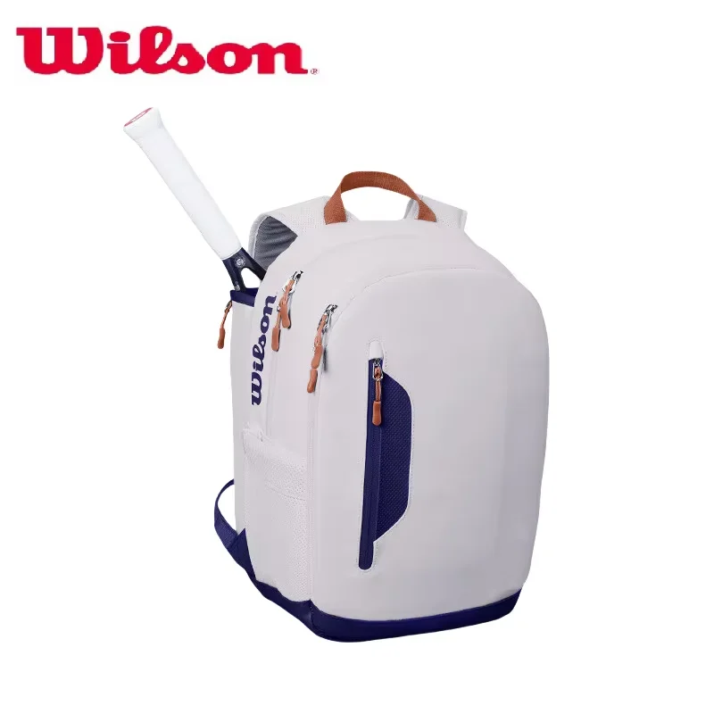 Original WILSON Tennis Backpack High Quality Roland French Garros Super Tour Racquet Shoulder Bag 2 Rackets With Compartment