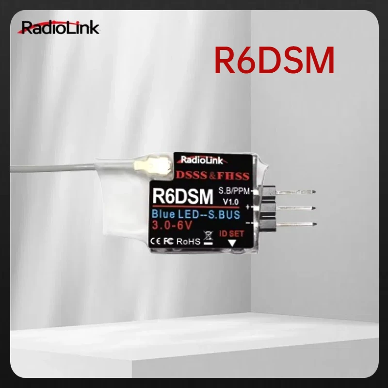 

Radiolink R6DSM 2,4G 10-канальный радиоуправляемый передатчик-приемник мини-размер SBUS/PWM подходит для гонок, совместимый с AT9S/AT10/AT10II