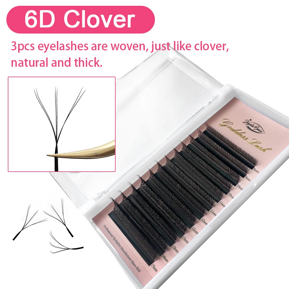 Goddess Cilios 3DW 4DW Shape Lashes Extension 6D 8D Eyelash W Cilios Individual Lash Eyelash Extensions W Doubble Tips Lashes