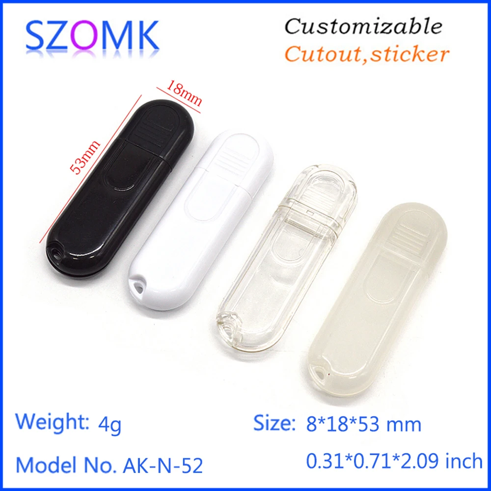 1Piece 8*18*53 mm SZOMK Hot sales small plastic instrument Enclosure USB stick junction housing ABS material PCB enclosure