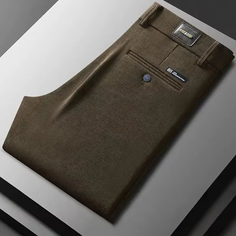 منتصف الارتفاع تمتد مستقيم سليم سروال قصير رجالي الخريف الربيع أسود أحمر كاكي سراويل تقليدية بدلة عمل بنطلون #4