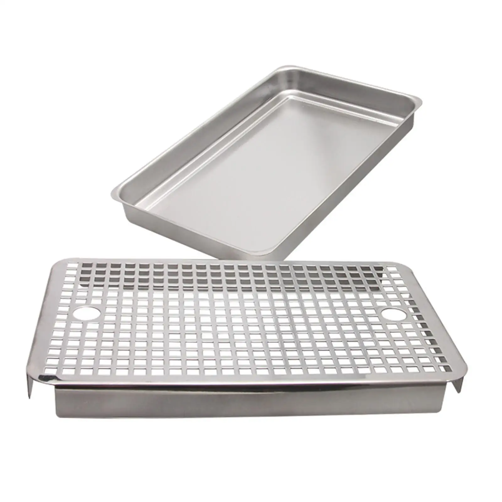 

Rectangular Drip Tray with Quick Drainage Stainless Steel Coffee Tea Filtration Tray for Espresso Machine