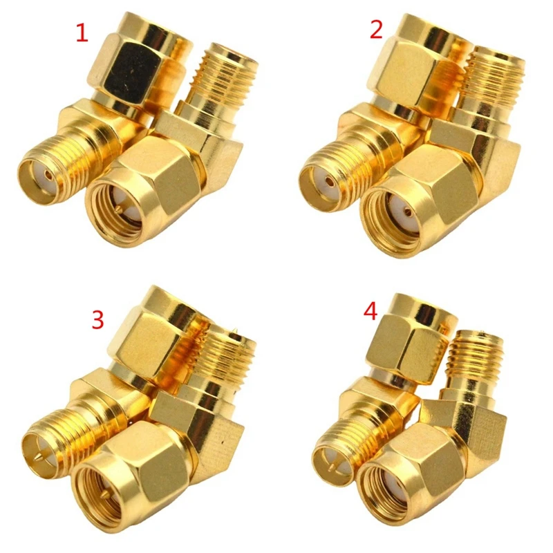 SMA 45 Degree 135 Degree Bevel Connector RPSMA to RP SMA 45 Degree for WIFI Race Goggle Antenna RF Fast Delivery Brass Copper