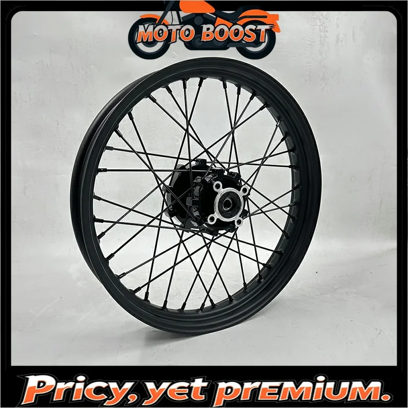 

【Premium quality】Motorcycle WHEEL - REAR - ALL BLACK - STAINLESS SPOKES For MUTT Motorcycle Original Parts MPT-0133