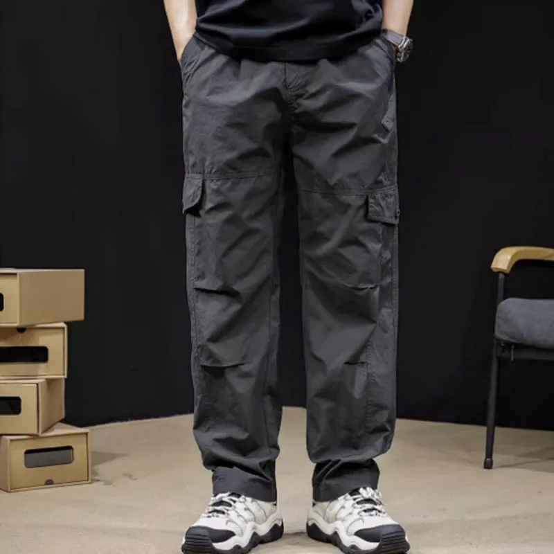 Waterproof work pants for men 2024 new autumn American style assault pants, loose oversized long pants for men outdoor trend