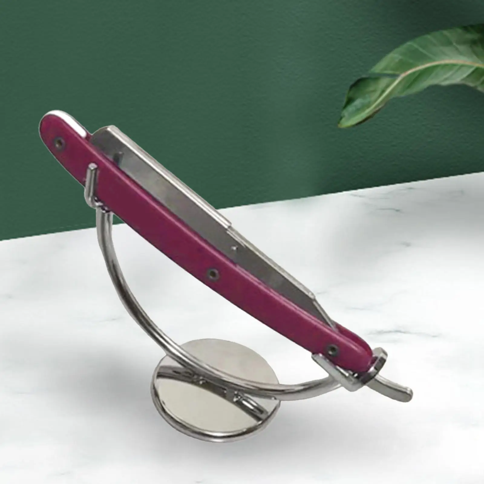 

Straight Razor Stand Curved Stand Rack Shaving Stand Razor Holder Polished