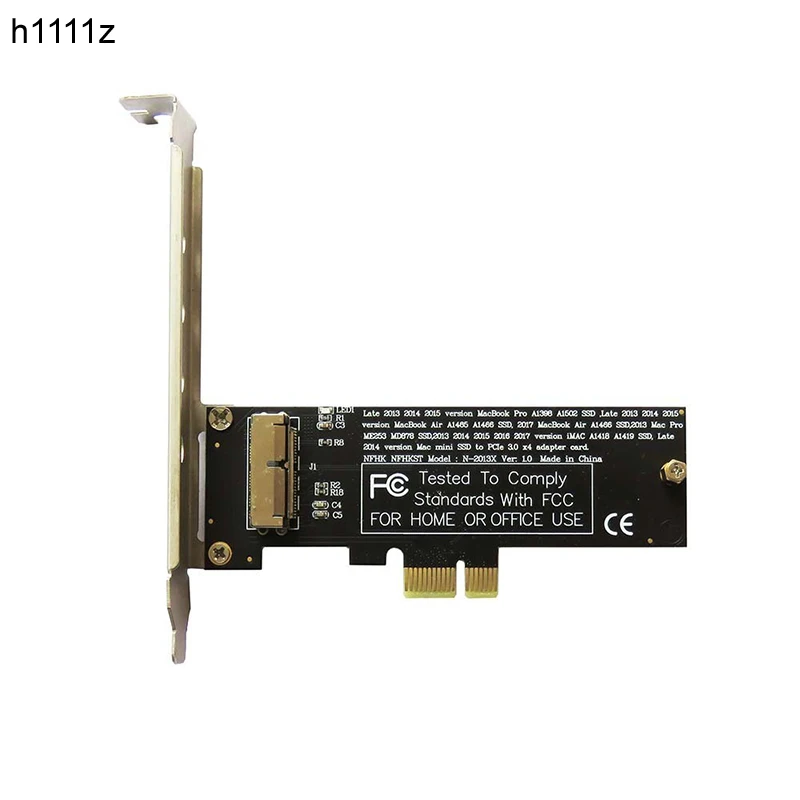 PCIe x1 Convert Card Riser Adapter for 2013 2014 2015 2017 MACBOOK AIR A1466 A1465 ME864 ME865 ME866 MD711 MD712 MD760 MD761 SSD