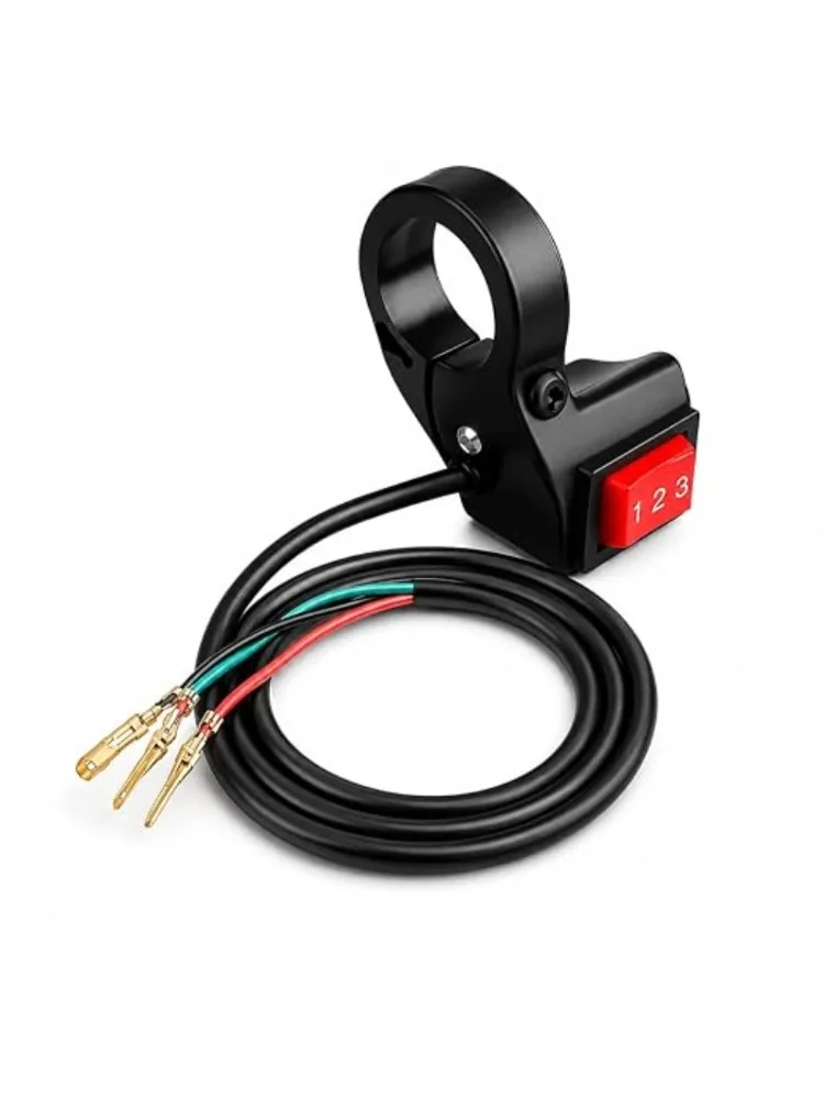 AliExpress NONE Universal 22mm Motorcycle Handlebar Control Switch Module 1-2-3 Speed Toggle Switch for Ebike Electric Bicycle Scooter Replace