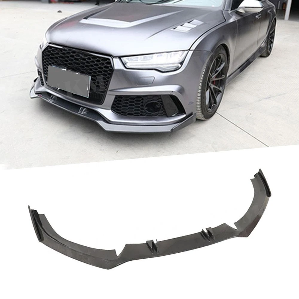 

Carbon Fiber Front Lip Spoiler Apron For Audi RS7 2012-2018 Car Head Bumper Chin Guard FRP Car Styling