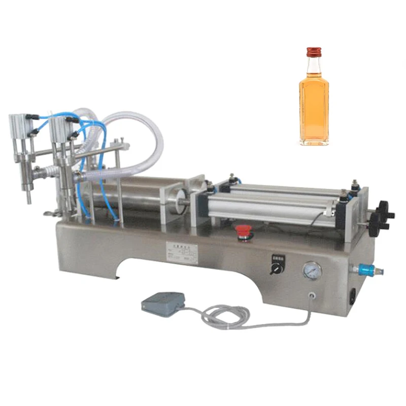 Full Automatic Liquid Filling Machine Two Heads High Accuracy Viscous Beverage Milk Olive Small Soft Drink Oil Liquid Filler