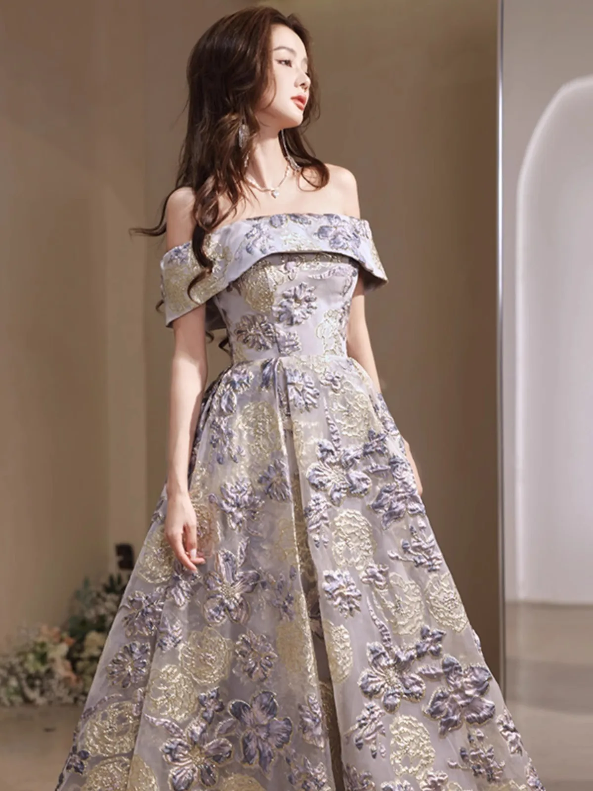 E Vestido de Noche para Ceremonia de Adultos, Vestido de Fiesta de Lujo de Alta Gama para Mujer, Vestido de Anfitriona...