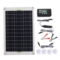 50W Solar Panel Kit 12V Solar Panel Charger 30A Controller Portable Monocrystalline Solar Panel RV Marine Boat Charging Tools