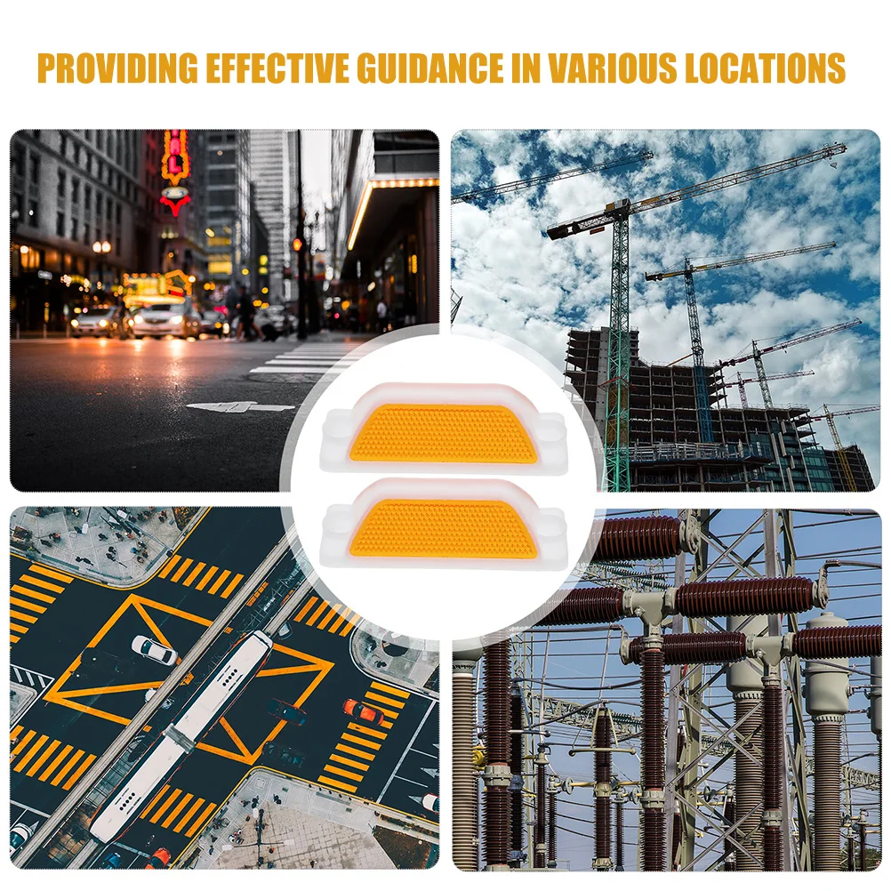 3pcs Garage Guidance Markers Reflective Road Studs For Driveway Highway Traffic Safety Emergency Pavement Reflectors