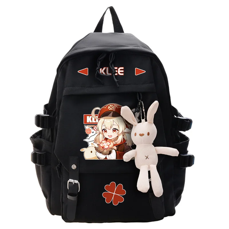 Genshin Impact Student School Bag Backpack Cosplay Klee Xiao Morax Kazuha Hu Tao Barbatos Cartoon Bookbag Laptop Travel Rucksack